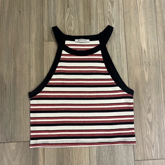 Zara stripped crop top size medium - Picture 1 of 5